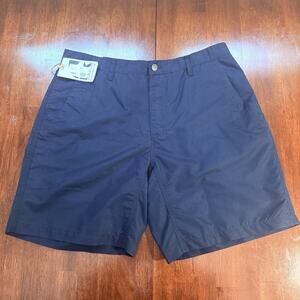 Mountain Khakis Poplin Shorts Men's Size 36x8 Navy Blue Chino New With Tags